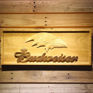 Baltimore Ravens Budweiser Wood Sign