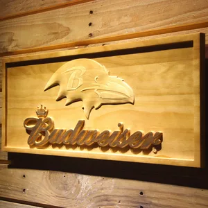 Baltimore Ravens Budweiser Wood Sign