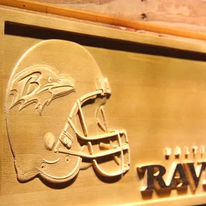 Baltimore Ravens Helmet Wood Sign