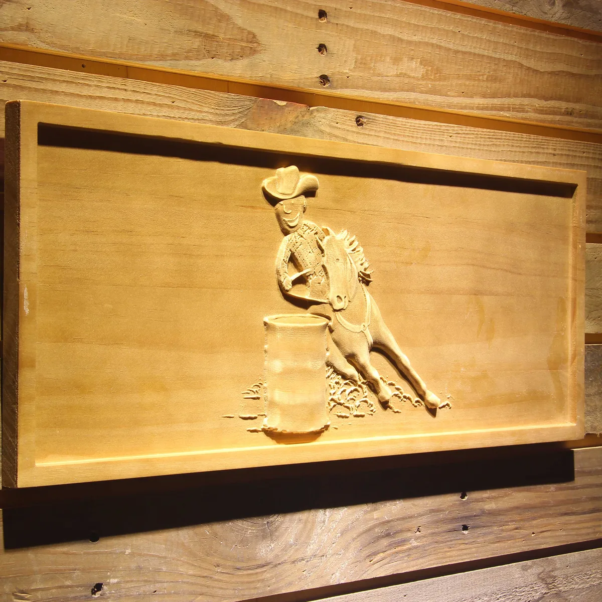 Barrel Racing 1 Wood Sign