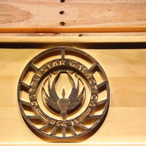 Battlestar Galactica Wood Sign