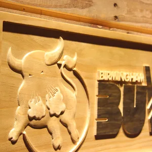 Birmingham Bulls Wood Sign - Legacy Edition