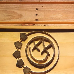 Blink 182 Smiley Wood Sign