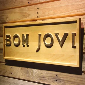 Bon Jovi Wood Sign
