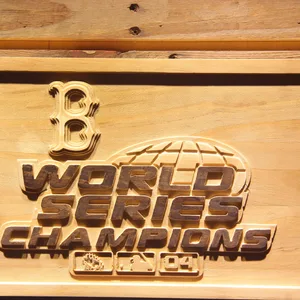 Boston Red Sox 2004 Champion Logo Wood Sign - Legacy Edition