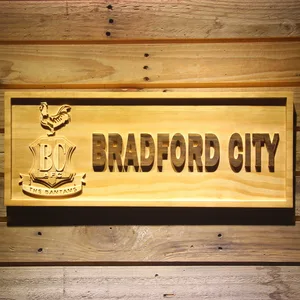 Bradford City AFC Crest Wood Sign