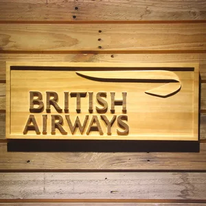 British Airways Wood Sign