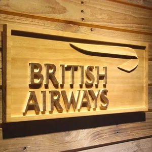 British Airways Wood Sign