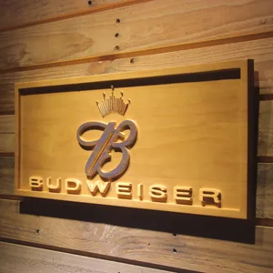 Budweiser Crowned B  Wood Sign