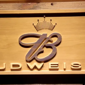 Budweiser Crowned B  Wood Sign