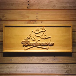 Budweiser Frog Wood Sign