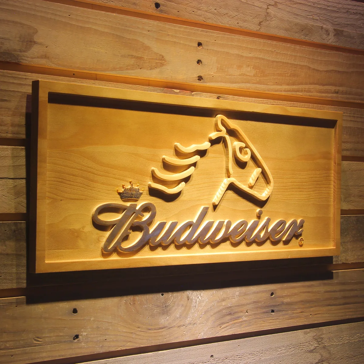 Budweiser Horse Wood Sign