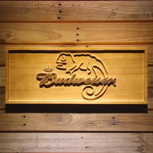 Budweiser Lizard Wood Sign