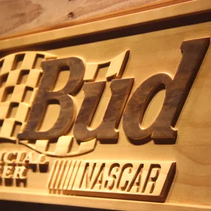 Budweiser NASCAR Wood Sign