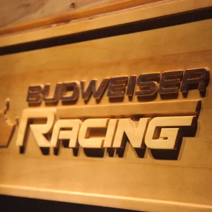 Budweiser Racing Wood Sign