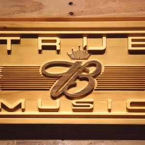 Budweiser True Music Wood Sign