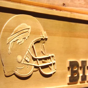 Buffalo Bills Helmet Wood Sign