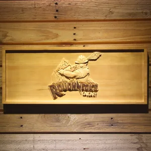 Calgary Roughnecks Wood Sign