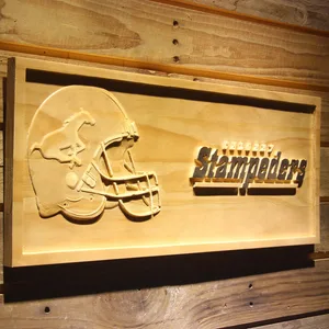 Calgary Stampeders Helmet Wood Sign