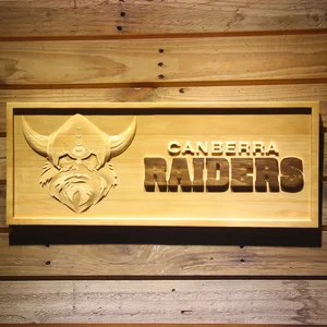 Canbera Raiders Wood Sign