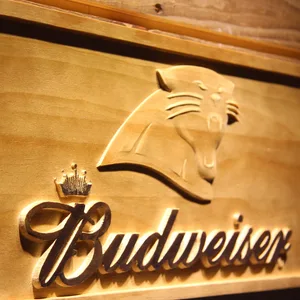 Carolina Panthers Budweiser Wood Sign