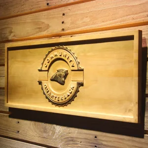 Carolina Panthers Community Quarterback Wood Sign - Legacy Edition
