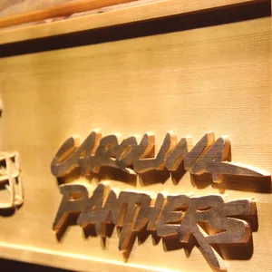 Carolina Panthers Helmet Wood Sign