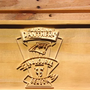 Carolina Panthers Inaugural Season Wood Sign - Legacy Edition