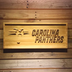 Carolina Panthers Wood Sign