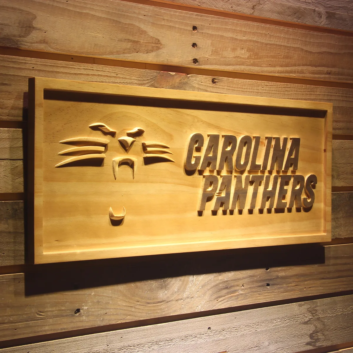 Carolina Panthers Wood Sign