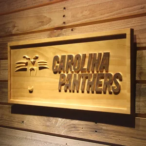 Carolina Panthers Wood Sign