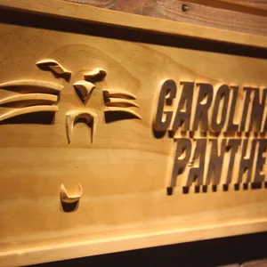 Carolina Panthers Wood Sign