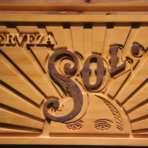 Cerveza Sol Wood Sign