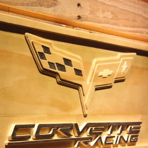 Chevrolet Corvette Racing Wood Sign