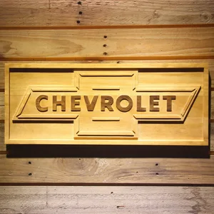 Chevrolet Old Logo Wood Sign