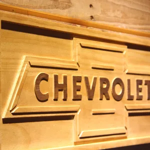 Chevrolet Old Logo Wood Sign