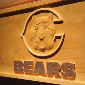 Chicago Bears Bear Wood Sign