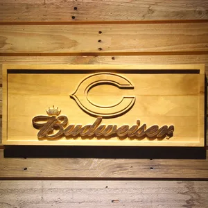Chicago Bears Budweiser Wood Sign