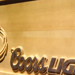 Chicago Bears Coors Light Helmet Wood Sign