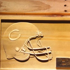 Chicago Bears Helmet Wood Sign