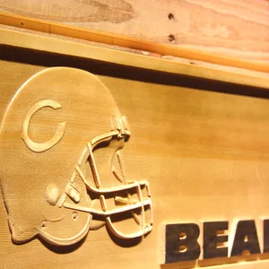 Chicago Bears Helmet Wood Sign