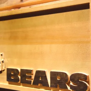 Chicago Bears Helmet Wood Sign