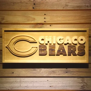 Chicago Bears Wood Sign