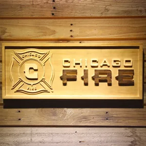 Chicago Fire Wood Sign