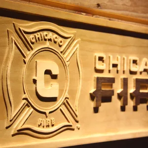 Chicago Fire Wood Sign