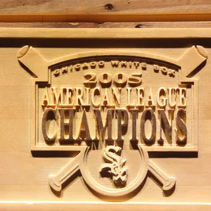 Chicago White Sox 2005 Champion Logo A Wood Sign - Legacy Edition