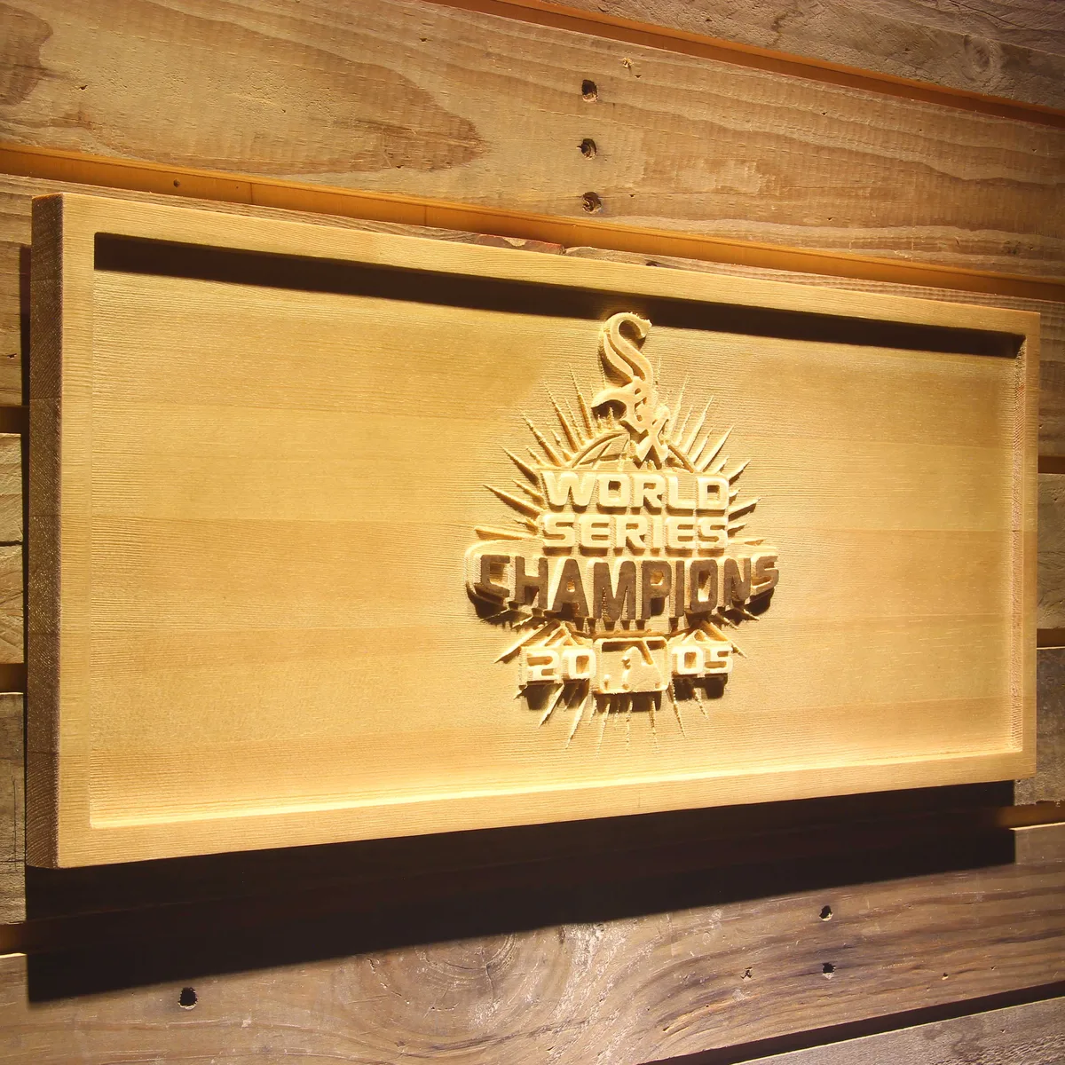 Chicago White Sox 2005 Champion Logo B Wood Sign - Legacy Edition