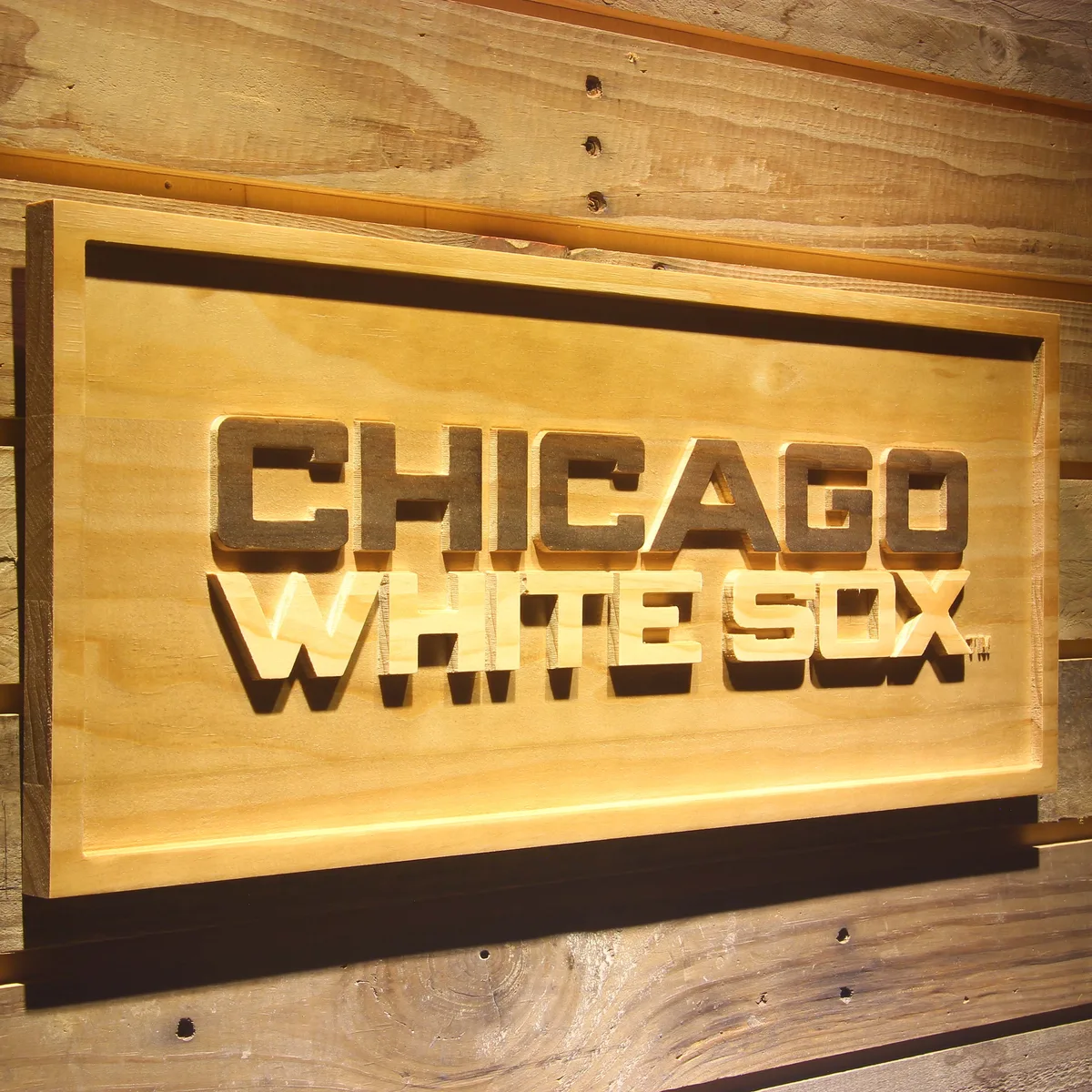 Chicago White Sox 3 Wood Sign