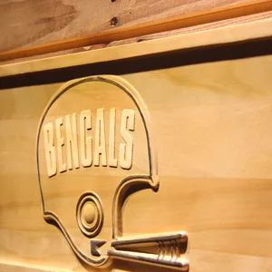 Cincinnati Bengals 1968-1979 Helmet Wood Sign - Legacy Edition