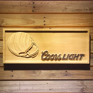 Cincinnati Bengals Coors Light Helmet Wood Sign